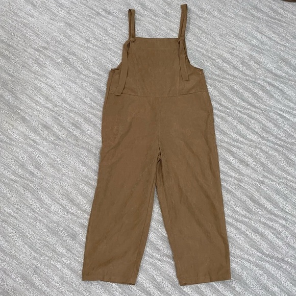 Unbranded Pants - Women’s Boho Tan Sleeveless Jumpsuit Sz XL